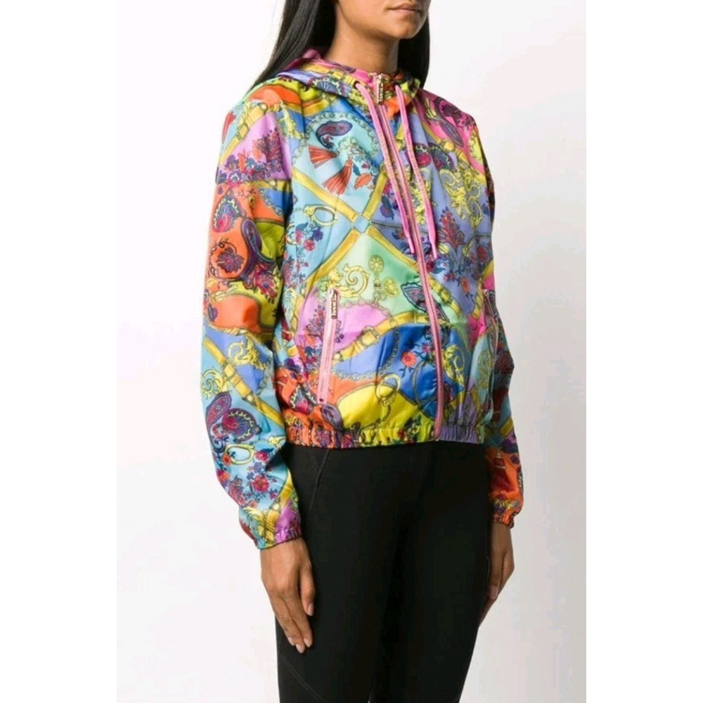 VERSACE JEANS COUTURE Paisley Fantasy Hooded Jacket US XS/ S NWT Luxury $595